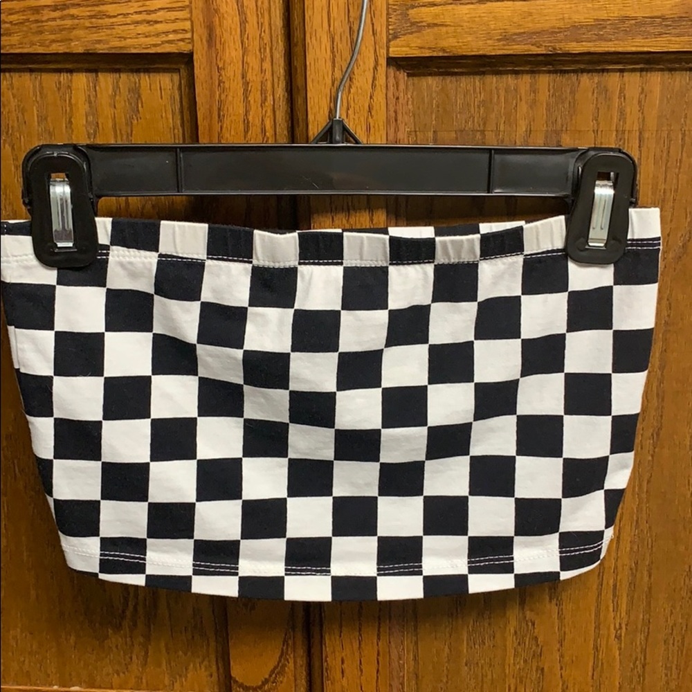 Cute Checkered Tube Top !!